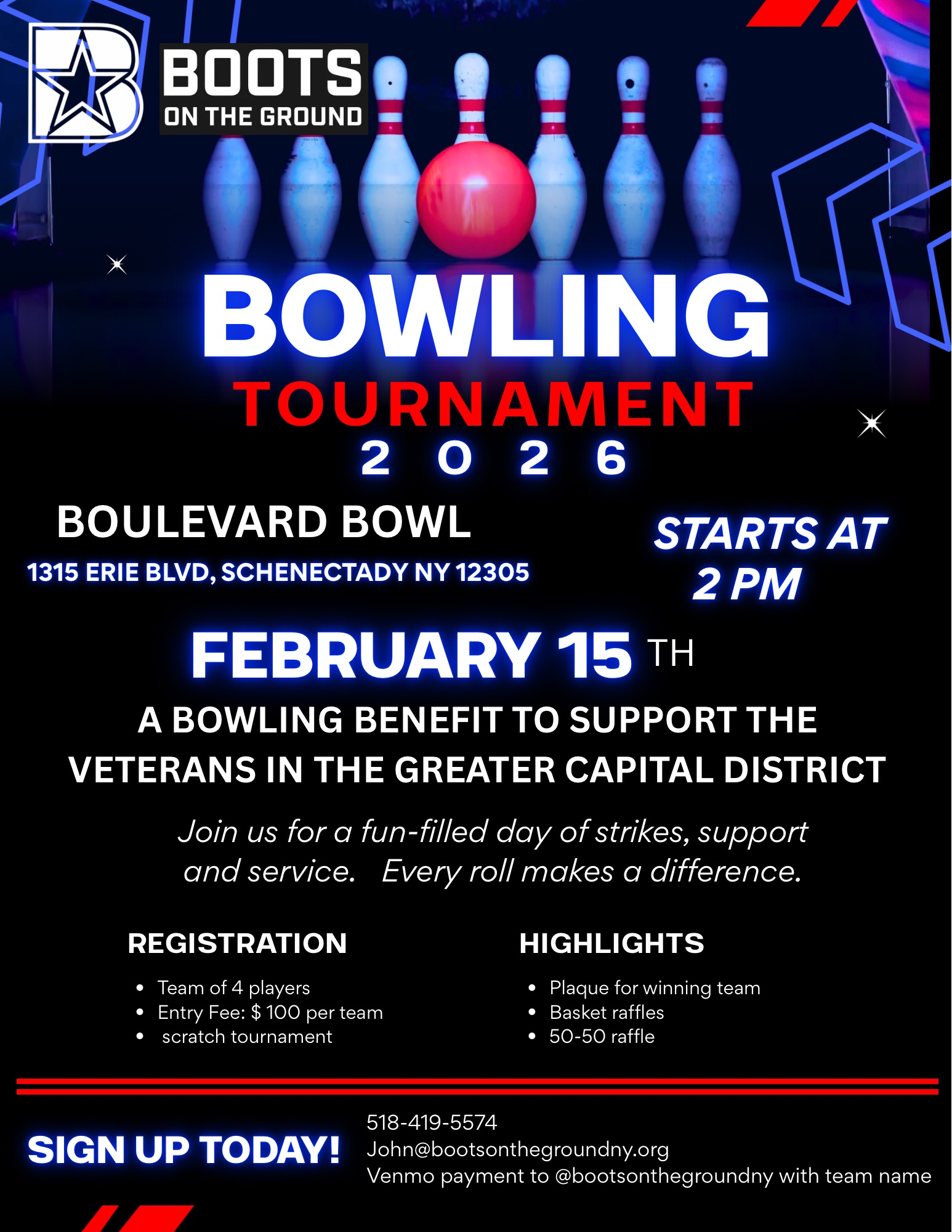 Bowling Tournament event flyer