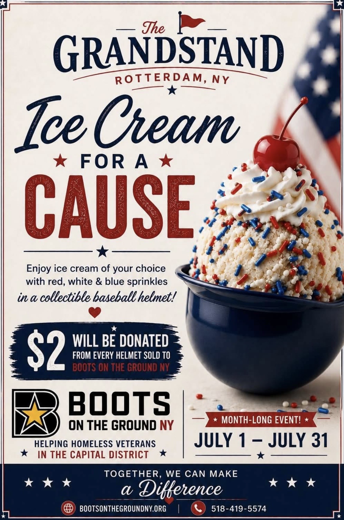 Ice Cream for a Cause event flyer