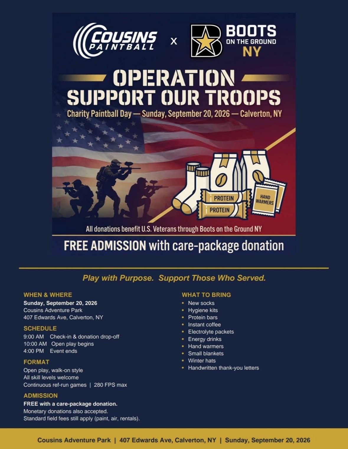 Operation Support Our Troops event flyer